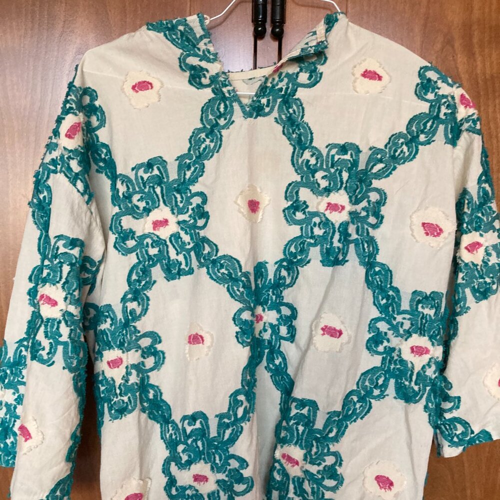 Multi Colored Cotton Blouse, 45r - Picture 3 of 4
